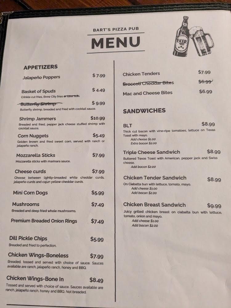 Bart's Pizza Pub App Sampler
