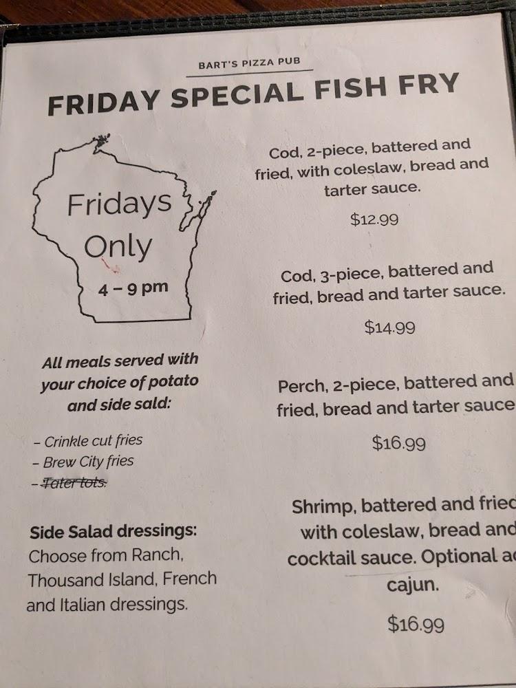 Bart's Pizza Pub Menu image 3